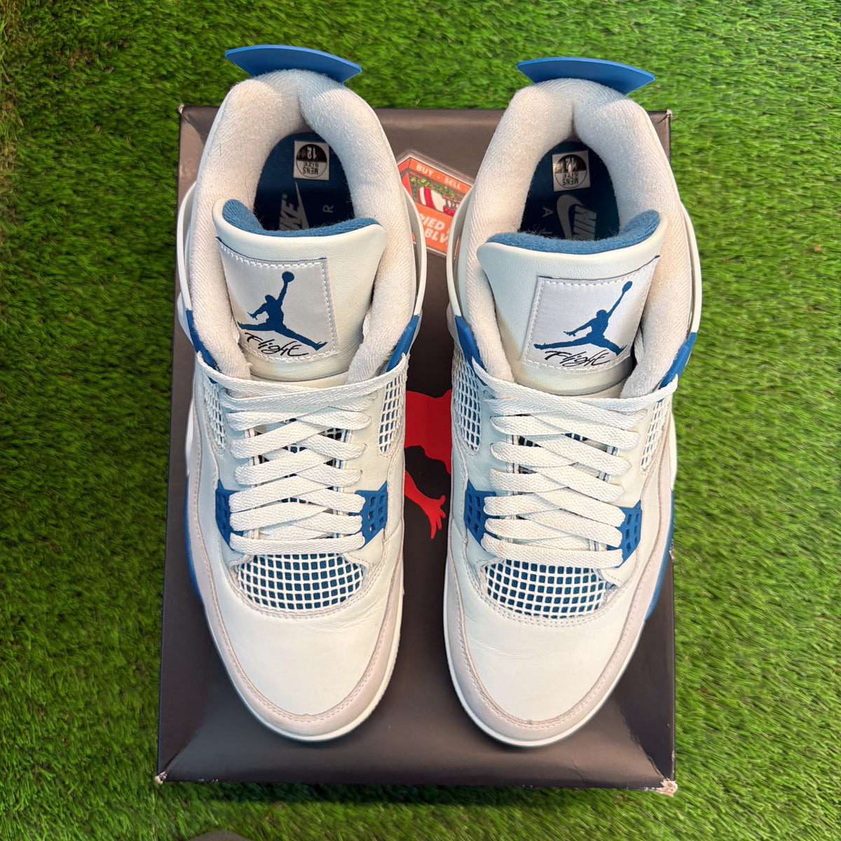 Air Jordan 4 Retro 'Military Blue' 2024 SIZE 12M/13.5W