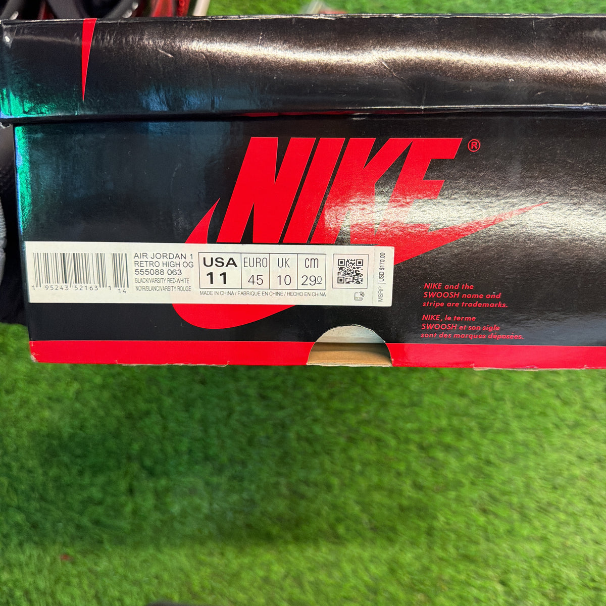 Air Jordan 1 Retro High OG 'Patent Bred' SIZE 11M/12.5W