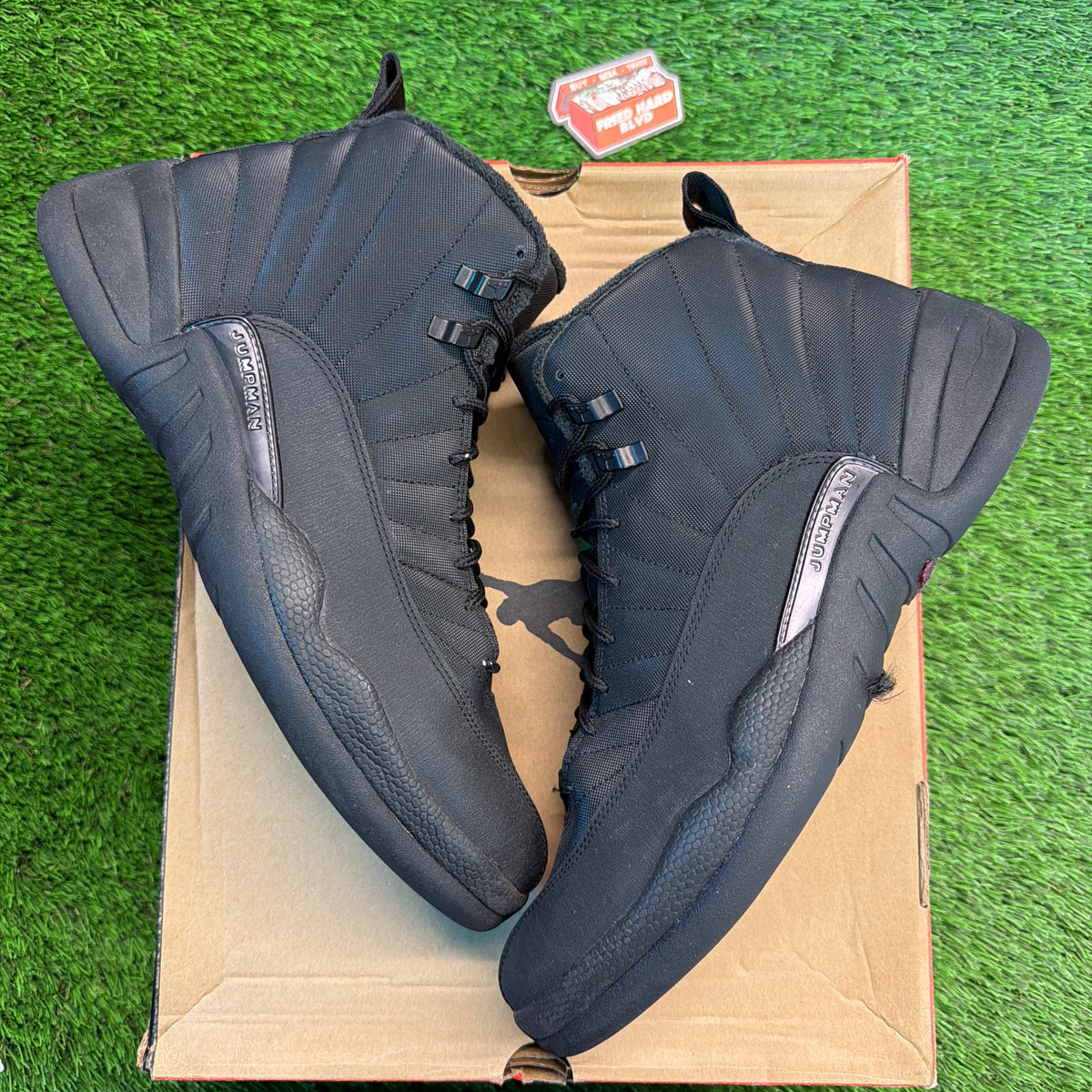 Air Jordan 12 Retro Winterized 'Triple Black' SIZE 12M/13.5W