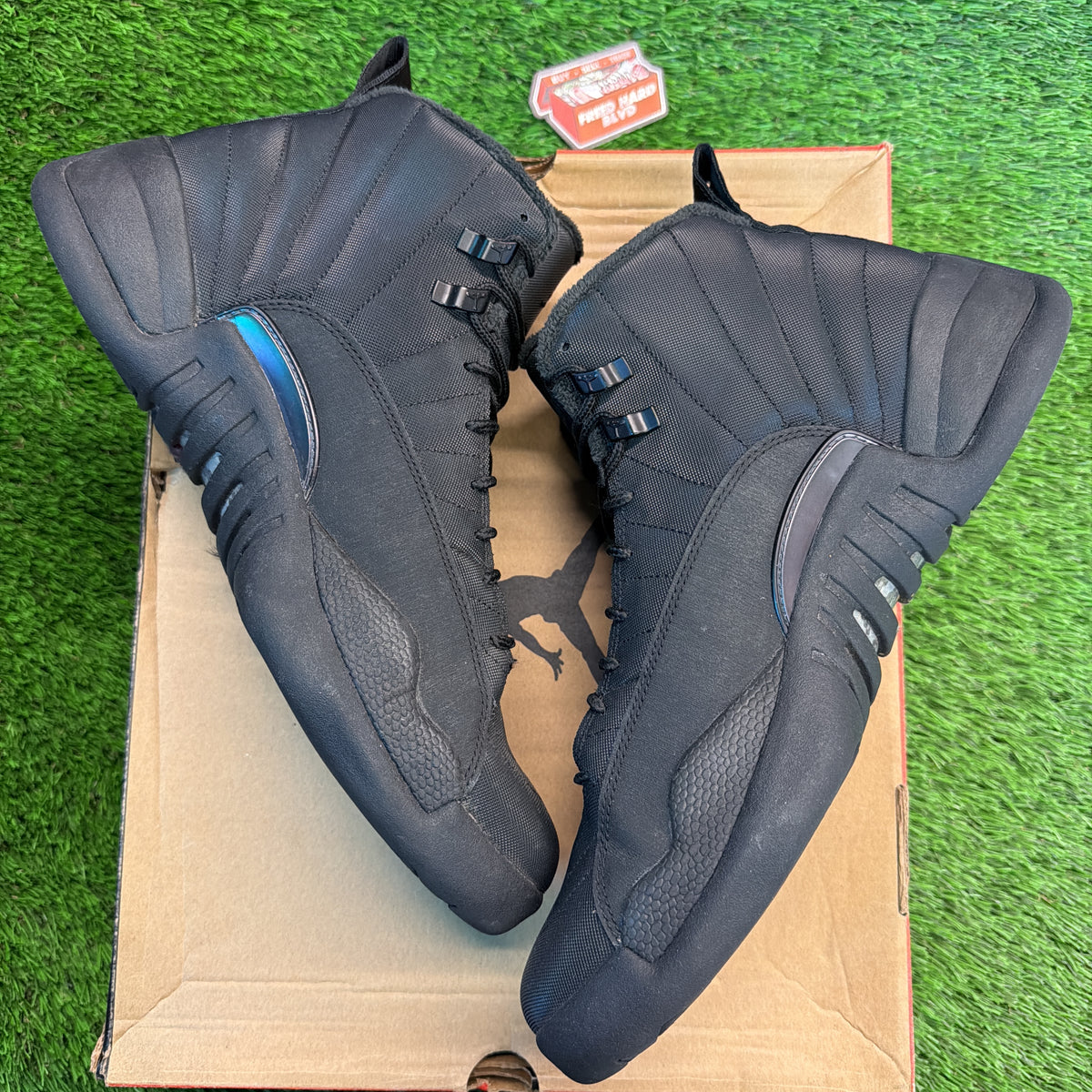 Air Jordan 12 Retro Winterized 'Triple Black' SIZE 12M/13.5W