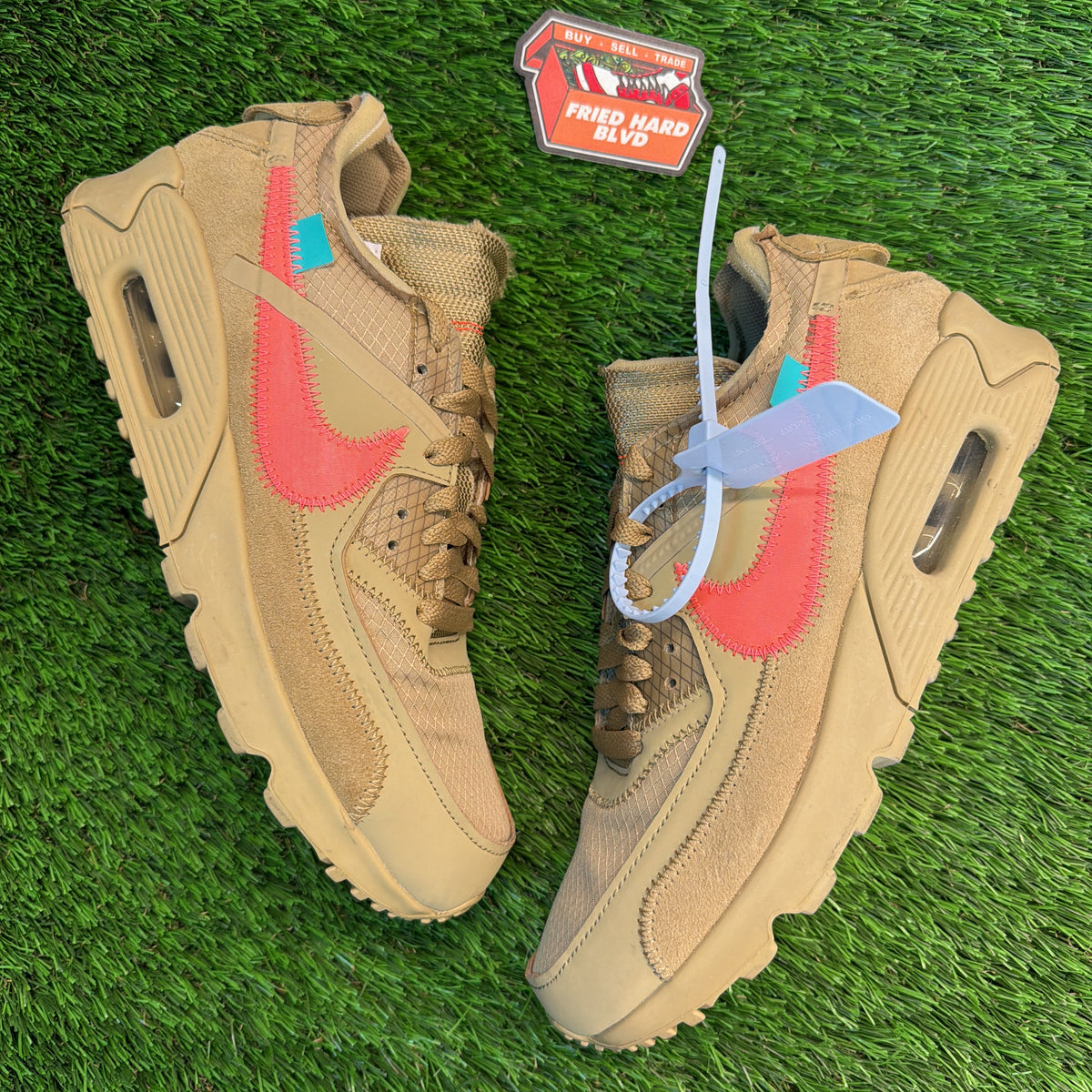 Off-White x Nike Air Max 90 'Desert Ore' SIZE 7M/8.5W