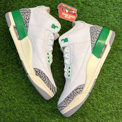 Wmns Air Jordan 3 Retro 'Lucky Green' SIZE 7.5M/9W